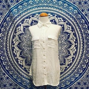 Eva Mendes Button Up Halter Blouse